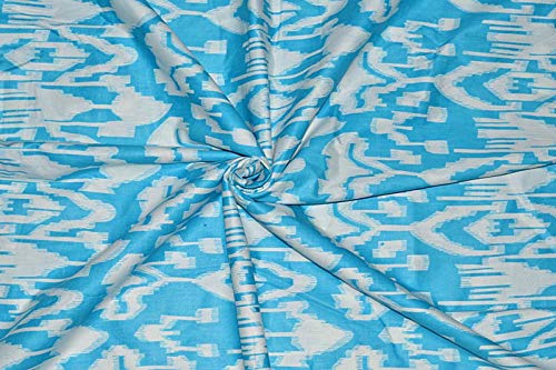 Tela de algodón Jaipuri de Yard hecha a mano Ikat Block estampado indio algodón verano ropa tela 10 Yard