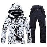 GS SNOWING Men's Jacket and Pants Set Insulated Waterproof Waterproof Snowboard Snowsuits for Snow S
