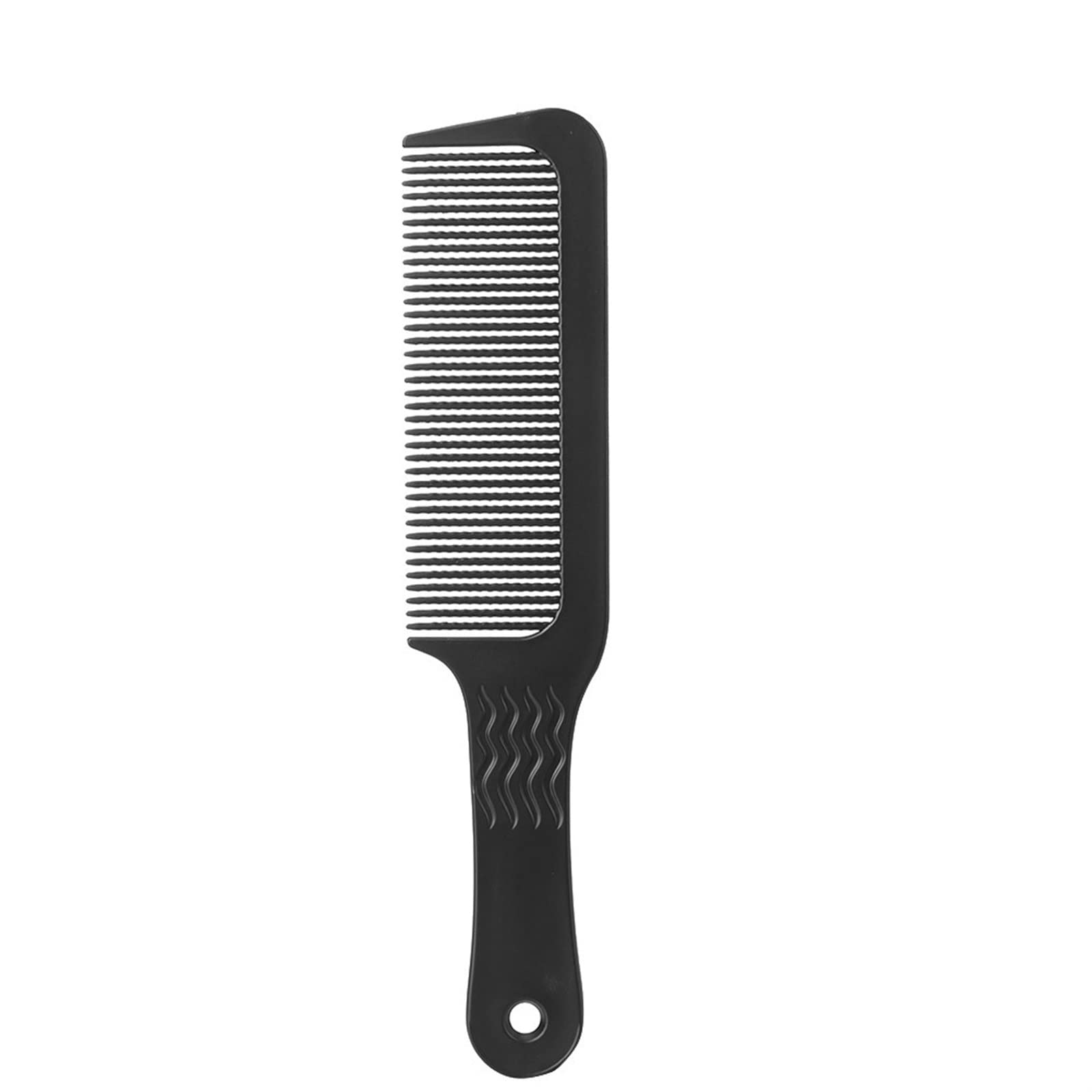 DieffematicSZ Grzebień Haircutting Comb Push Edge Comb Gallery Plastic Teeth Straight Hair Curly Comb (Color : Negro)