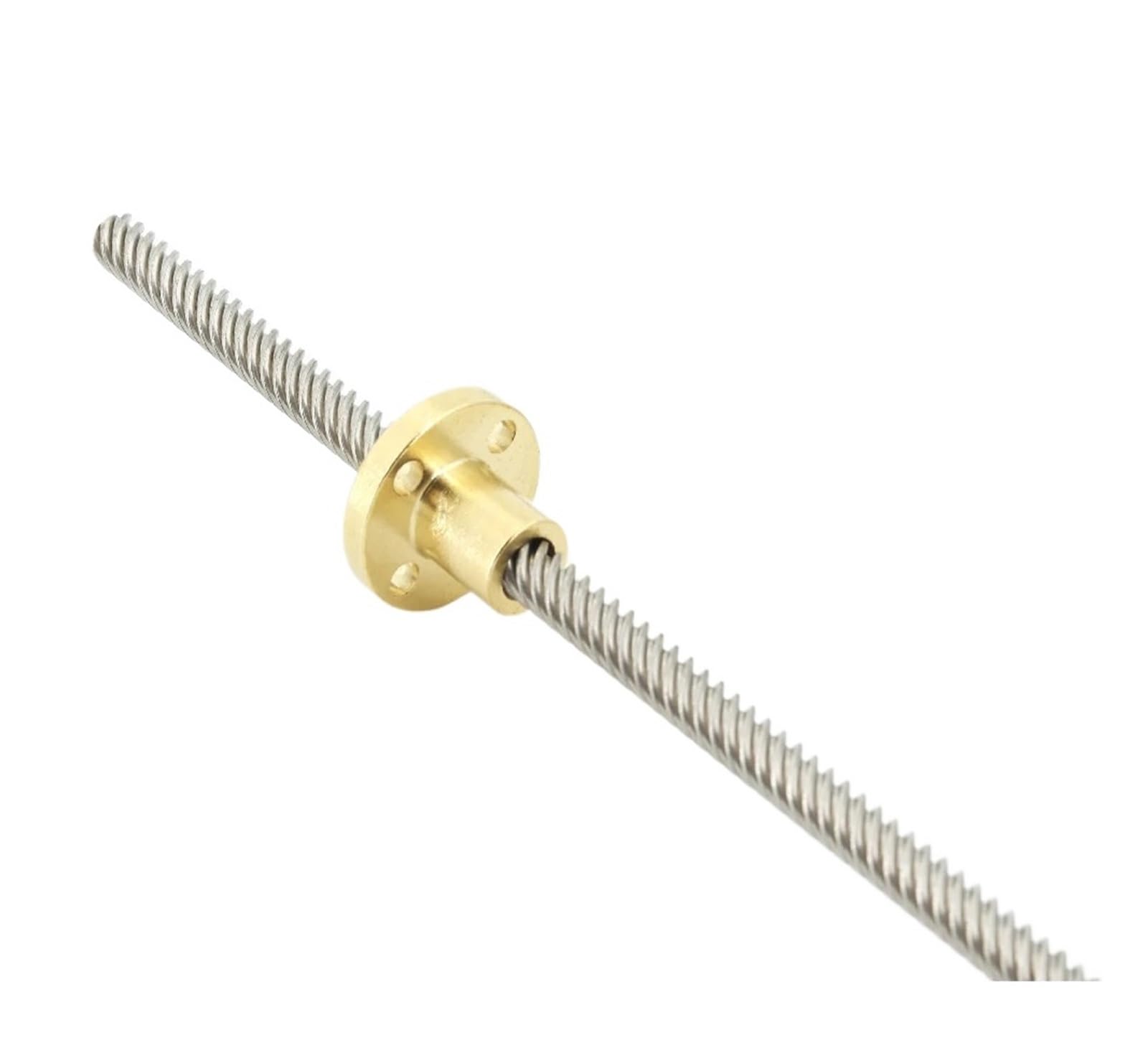 Metal Ball Screw nut 304 Stainless Steel T8 Screw Length 450mm Lead 1mm 2mm 4mm 8mm 10mm 12mm 14mm 16mm Trapezoidal Spindle 1pcs with Brass Nut(Pitch 1mm Lead 1mm)