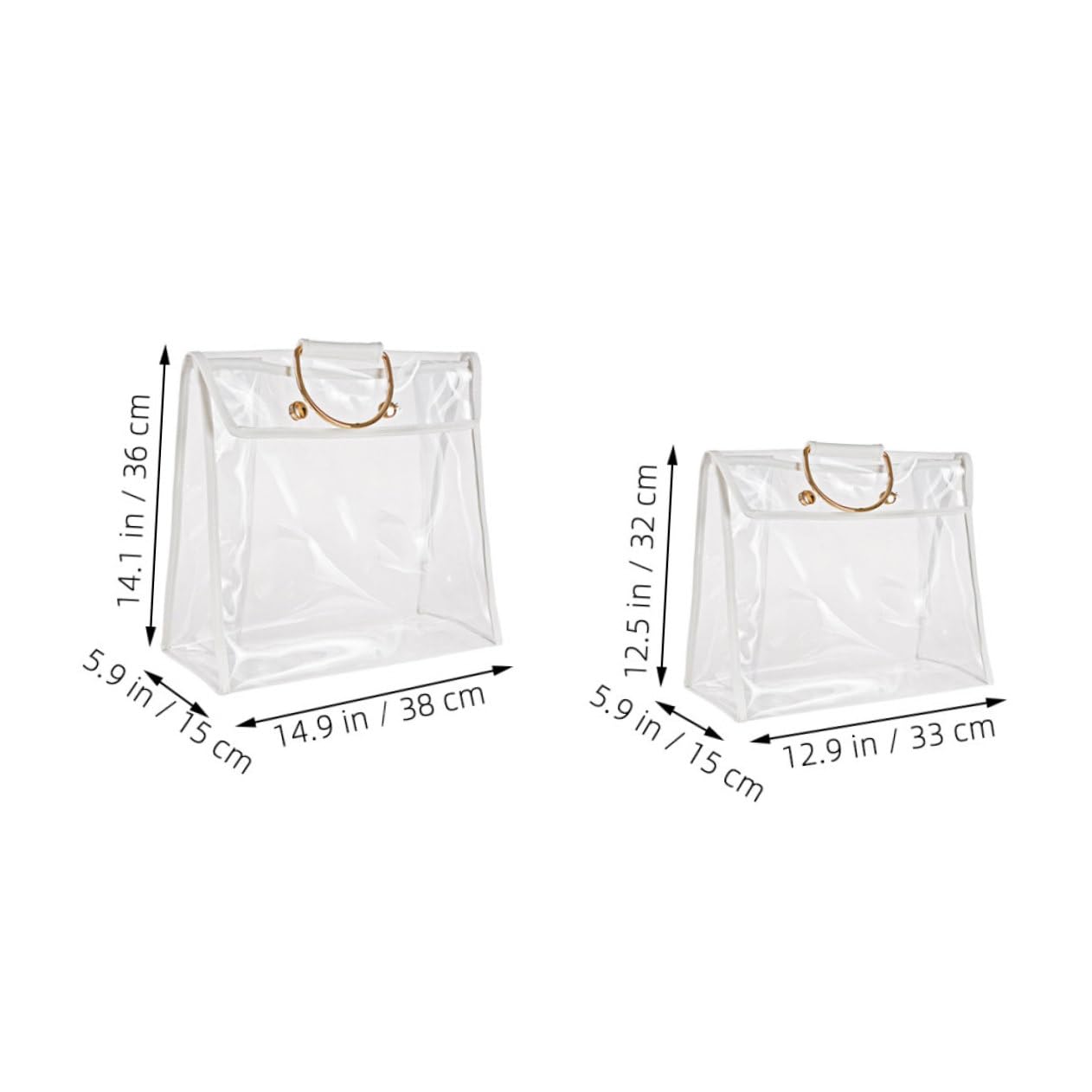 Ipetboom Organizador Colgante Transparente para Bolsos PVC 2 Piezas | Doble Pack, Diseño Visible para Localizar Contenido al Instante, Uso en Armario y Estancias Infantiles o Baño