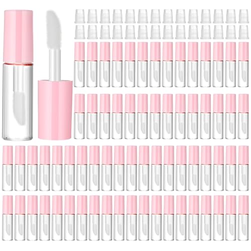 Flacons de gloss vides 1,2 ml et mini tubes rechargeables transparents pour baume (lot de 100)