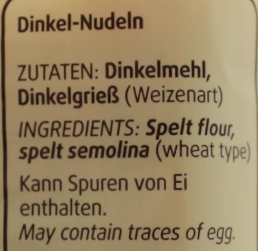 Dorfmühle Oberschwäbische Land-Nudeln Dinkel-Spaghetti vegan, 20er Pack (20 x 500g)