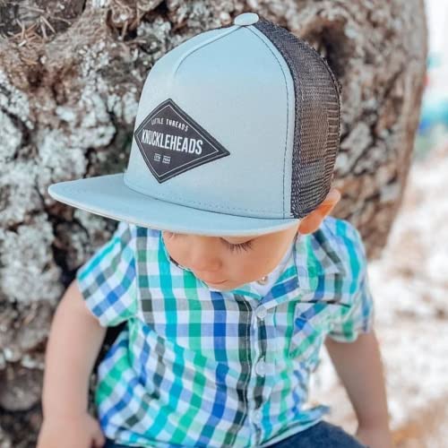 Knuckleheads Sun Cap Baby Boy Infant Trucker Hat Sun Mesh Baseball Cap Mesh Back Unisex Toddler Sun Hat (M 2-5 Years, Grady) #TOP6