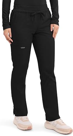Cherokee Scrubs for Women Mid Rise Tapered Leg Drawstring Pant with 5 Pockets, Cargo Bottom with 2 Way Stretch Fabric- WW105