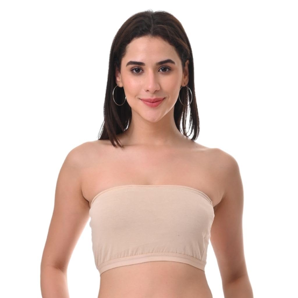Adira | Strapless Tube Bra for Women | Bandeau Bra for Women | Strapless Bra | Silicone Anti-Slip Band | Triple Layer Front Panel | Conceals Visibility of Nipples | Pack of 1-image-24