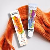 Hellawell Professional Hair Dye. Coverage Color Fantasy - Semi-permanent oxidation coloring cream. Orange 2.11oz