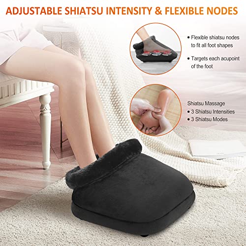 Snailax Foot Massager With Heat,Gifts For Men, Shiatsu Feet Massager Machine,Foot Back Massager,Kneading Foot Warmer For Plantar Fasciitis,Fit All Foot Sizes,Washable Cover #TOP5