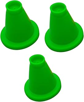 Rubber Cricket Batting Tee Cone for Batting Practice (Pack of 3) (Green)