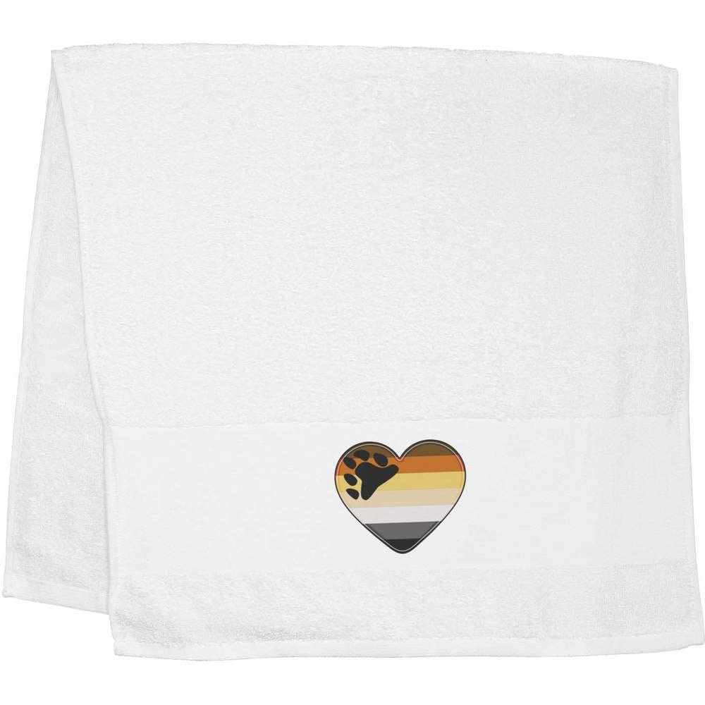 Azeeda 'Bear Flag Heart' Hand/Guest Towel (TL00042384)