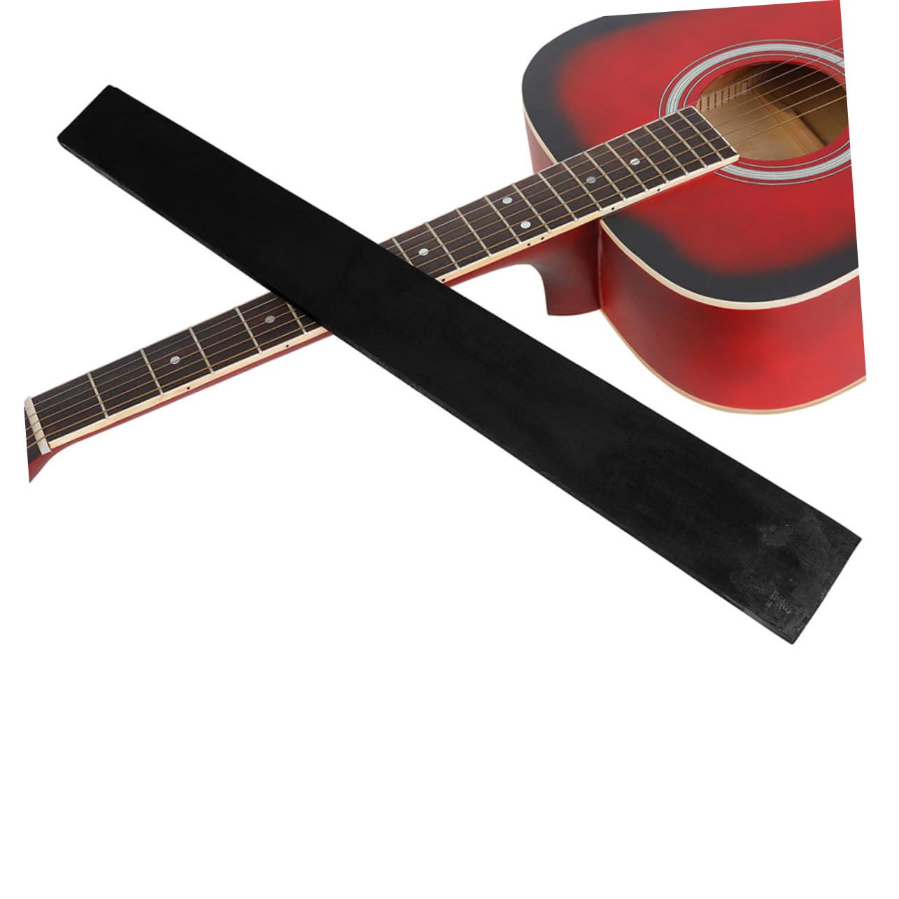 Ebenholz Gitarrengriffbrett für Akustikgitarren, Schwarz | Stabiles Ersatzteil, Vollerer Ton, Traditionelles Zubehör für Musiker und Gitarrenbauer