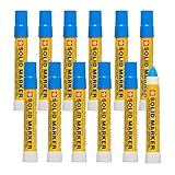 SAKURA Solid Paint Markers with Twist Up Tip - Low Temperature Permanent Marker Pens - Window, Wood, & Glass Marker - Blue Paint - 12 Pack