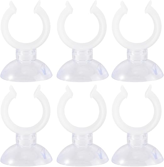 Uonlytech 6 Pack Candle Holder Clamps, Window Candle Suction Cups Clamp Suction Cups Candle Holder Clamps for Christmas New Year Valentines Day Celebration Candles(20mm)