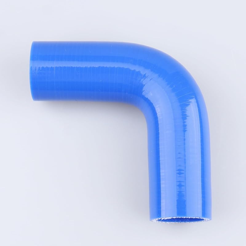 Mangueira de silicone cotovelo 90° AC PERFORMANCE para intercooler, diâmetro interno de 28 mm, azul – 1 unidade