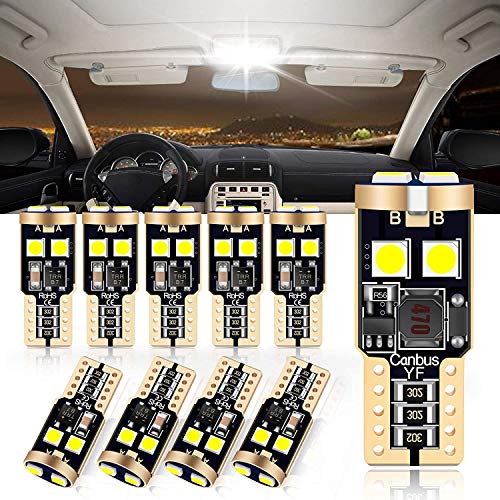 194 bulbo LED, yanf T10 bulbo LED DC 12v Super Bright White 168 w5w WEDGE 6smd 3030 chipset LED Repl