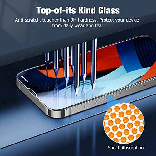3+2 Pack Screen Protector Glass And Camera Lens Protector,For Iphone 14 Pro 6.1",Hd Tempered Glass And Camera Lens Protector 9H Hardness, Scratch Resistant, Easy Install,Bubble Free,Case Friendly #TOP6