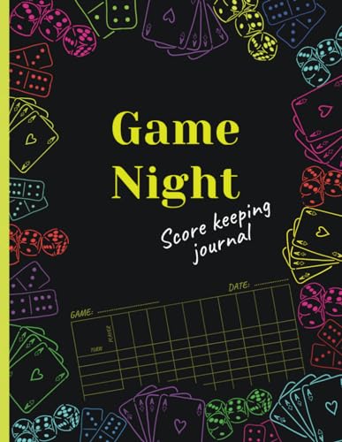 Game Night Score Keeping Journal: Scoring Pads Suitable for Many Card and Board Games | 125 Pages 8.5 x 11 inches