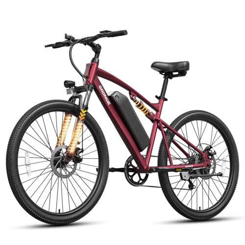 QRONGE Electric Mountain Bike 1000W 28MPH 70Mi 26