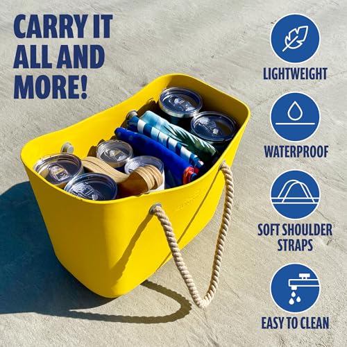 SUN NINJA Waterproof Beach Bag Bundle with UPF 50+ Sun Hat and 20oz Insulated Tumbler - Large Beach Tote, Beach Accessories, Beach Gear, Beach Vacation Essentials, Travel Bags4