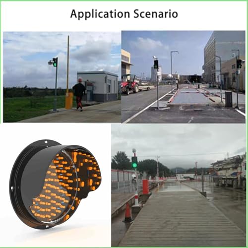 Feu d'arrêt et de départ à LED jaune clignotant pour signalisation de chantier et entrepôt - 6