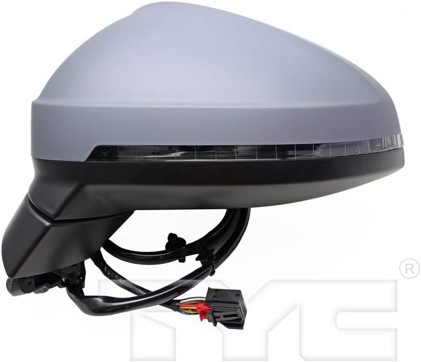 For Audi A4 2017 2018 Door Mirror Driver Side | Power | Heated | w/Signal | w/Side Assist | Paint To Match | Replacement For 8W1857409T9B9 | AU1320136