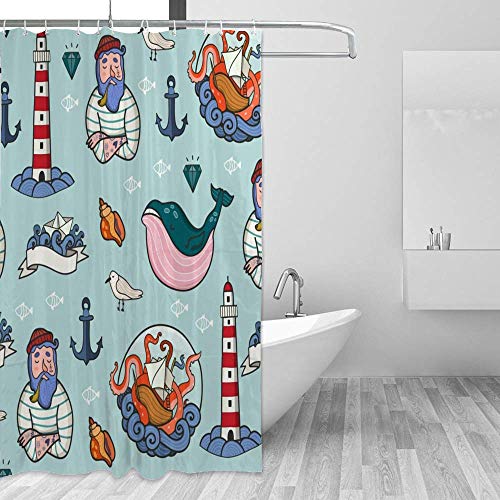 Rideau de douche polyester anti-éclaboussures 183x183 lavable en machine - 5