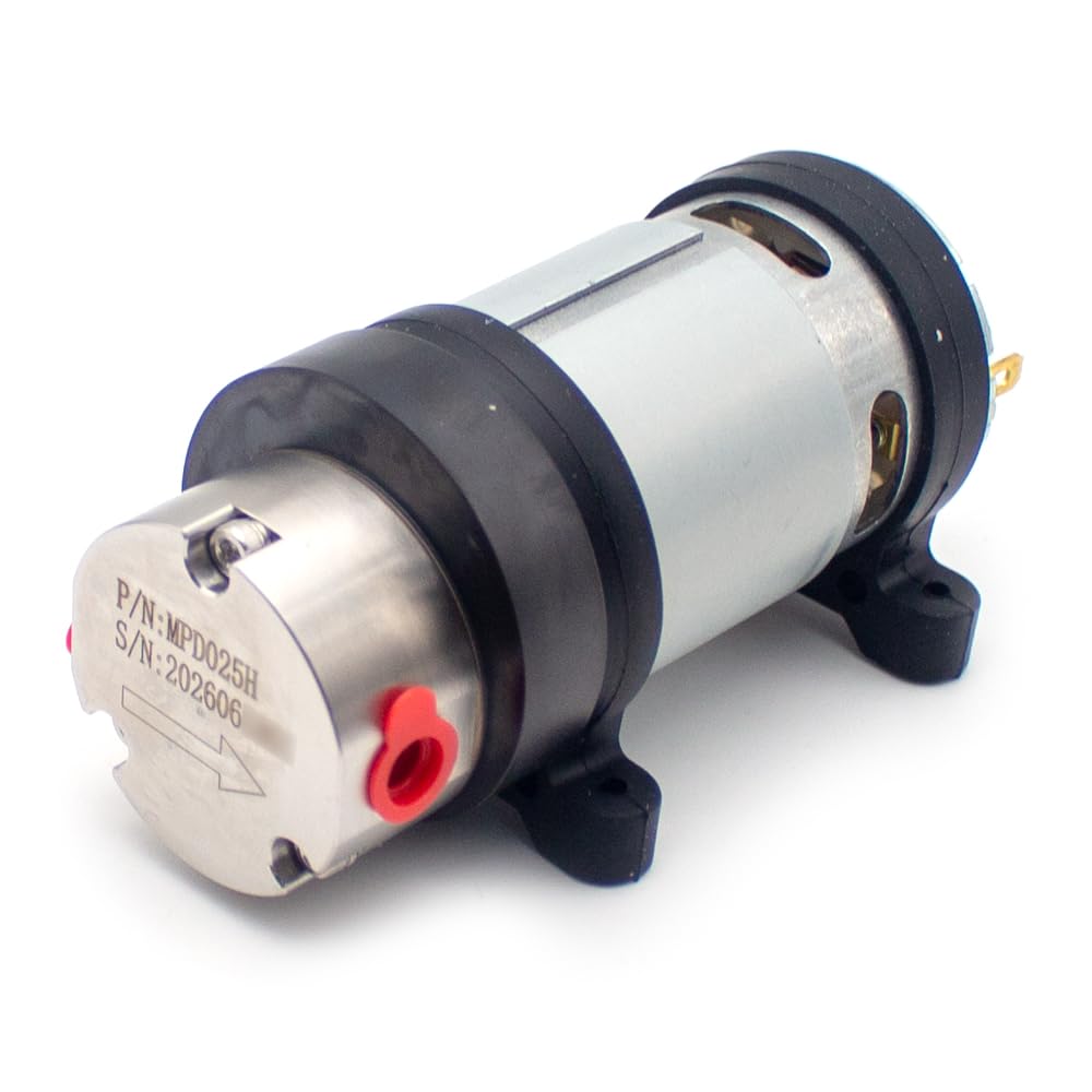 DC 24V Mikro-Zahnradpumpe, Korrosionsbeständige Hochpräzise Dosierpumpe aus Lebensmittelechtem Edelstahl, Flüssigkeitssaugpumpe 0,65ML/R
