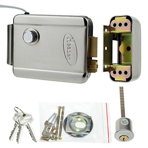 LIBO Control de Acceso Control Eléctrico de Bloqueo Cerradura Electrónica Dedicada DC 12V NC Modo Metal con Llaves para el Kit de Sistema de Control de Acceso