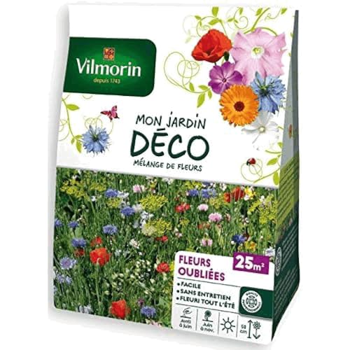Vilmorin - Mélange de Fleurs oubliées 25m²- semences pour plantations -Mélange Variétés Authentiques du Moyen Age- Fleurs Basses 50 cm -pour 25 m²