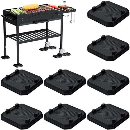 8Pcs 1/4 Grill Rubber Leveling Shims Kit | Compatible with Blackstone & Most Grills | Anti-Slip Weather-Resistant | Keep Flat Top Grill Stable & Level