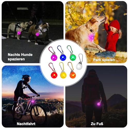 HOSPAOP LED Leuchtanhänger für Hunde, 14 Stück Sicherheitslicht Hundelicht mit 3 Leuchtmodi, Blinklicht für Hundehalsband, Kinder Schulranzen, Katzen, Jogger