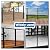 Muzata 3ft-6.5ft Black Complete Set Deck Cable Railing System 42" Post PS02 Handrail HT10 Cable Railing Kit Metal Post Handrail Kit One-Stop Service All-in-One DIY, RC01