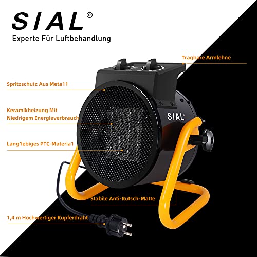 SIAL PTC Energiesparend Heizlüfter 3 Sekunden Schnelle Hitze Keramik Heizlüfter… – Bild 5