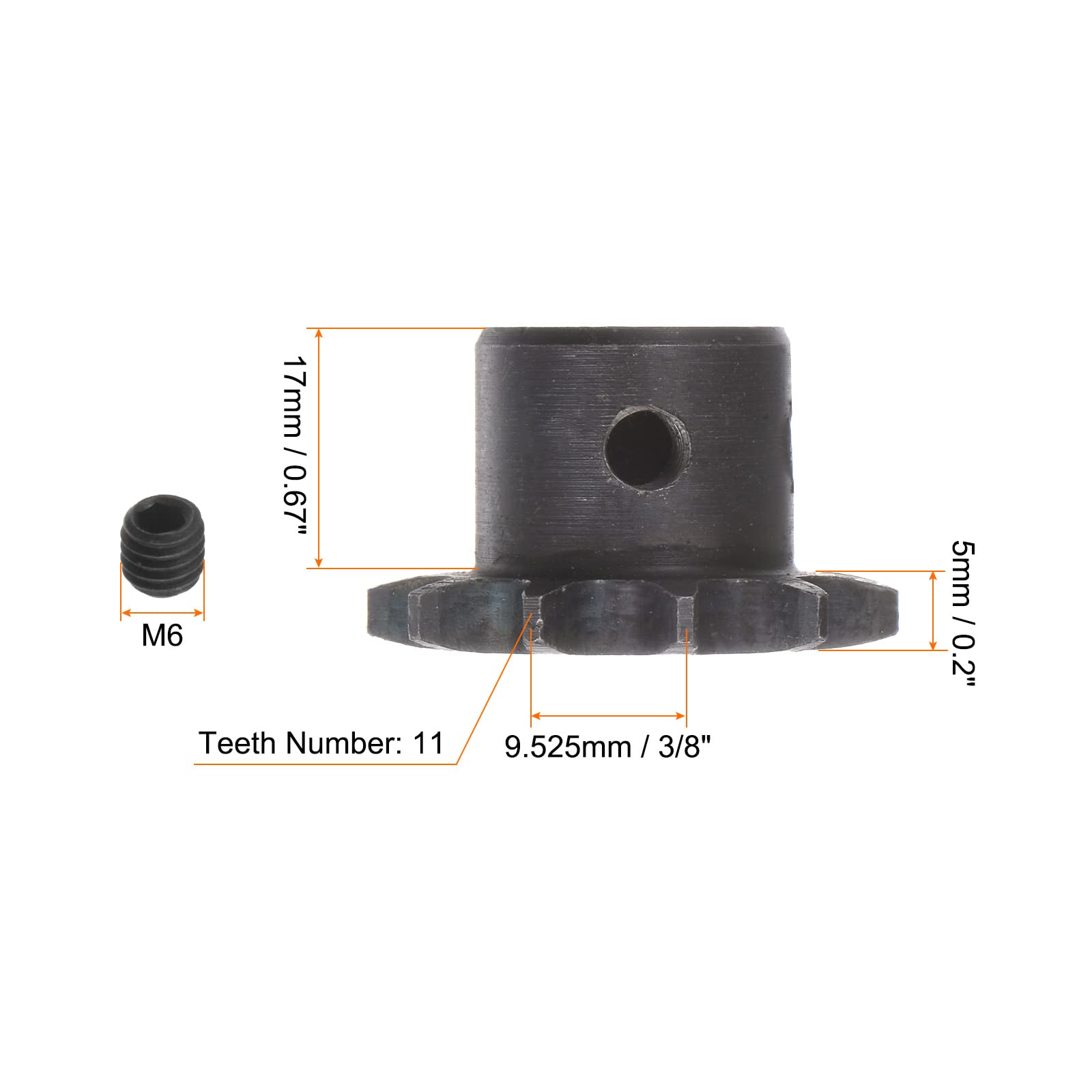 AJANTA INDUSTRIAL 50BS13 Roller Chain Sprocket, Finished with Keyway, Type B Hub #50 Chain 1-1/8
