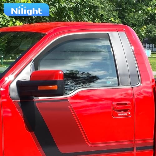 Image of Nilight in-Channel Rain Guards for Ford F150 Reg /Super Cab 2021-2026 2PCS