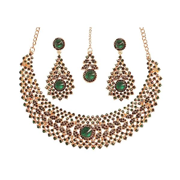 Touchstone-Hollywood-Glamour-Diamond-Look-Rhinestone-Crystal-Grand-Bridal-Designer-Jewelry-Hasli-Necklace-Set-In-Gold-or-Silver-Tone-for-Women