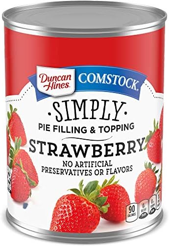 Duncan Hines Comstock Simply Pie Filling, Strawberry, 21 Ounce (Pack of 8)