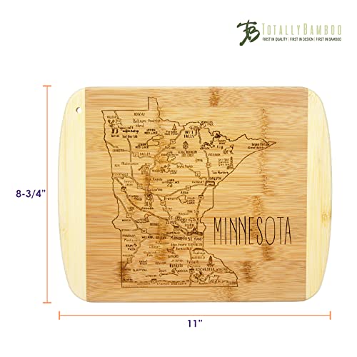 Image of Totally Bamboo A Slice of Life Minnesota Engraved Map Cutting Board