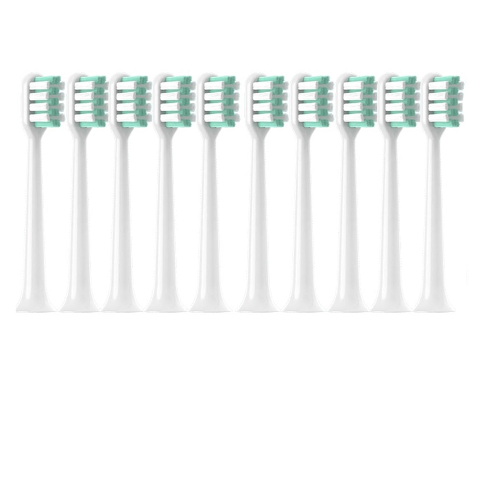 tianwandong 10 sztuk wymiennych szczoteczek C1 do wrażliwych, czystych, wybielających końcówek Standard próżniowo pakowanych, miękkich, z włosiem DuPont(10Green)