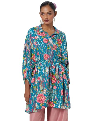 Image of BIBA Women Rayon Regular Fit Liva Printed Top