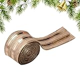 Generisch Weihnachtsbaumband, 1.97x196,85 Zoll, dekorative Festivalbänder für Kränze, Garland arbeitet mit saisonalen Partygeschäften, Ferienwerk mit Blumenbögen, Dank Bäume, Dekoration