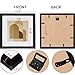 HEART ART 12x12 Black Picture Frame Set of 9, Display Pictures 8x8 with Mat or 12 x 12 without Mat, Multi Collage Gallery Square Photo Frames for Wall