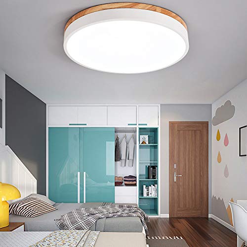 Plafonnier LED acrylique bois dimmable YangRy 40cm 36W