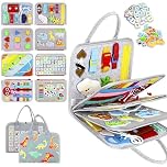 Esjay Busy Board for Toddlers, Montessori Toys for Boys Girls, Busy Book Sensory Board Learning Toys for Fine Motor Skills, Birthday Gifts Boys Girls Toddler, Travel Activities Toys for Airplane Car