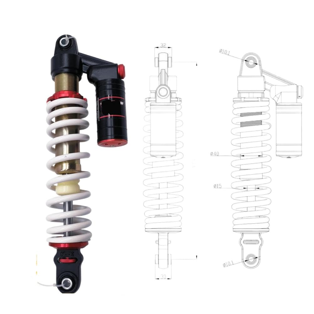 Ammortizzatori anteriori e posteriori da 4 pezzi con airbag per CF800-2 ATV UTV QUAD - Numeri di parte di ricambio 7020-051600-30000, 7020-051600-30001, 7020-061600-30000
