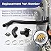 Radiator Cap Assembly Upper Radiator Coolant Filler Neck and Water Outlet Flange Fit for Nissan Altima 2007-2013, Upper Radiator Coolant Hose Replace 21430-8991A 21501-9HA0A 214308999C 21430-8997A