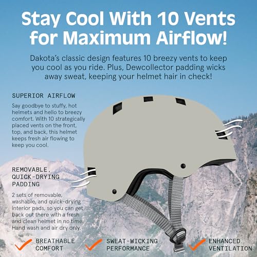 image for Retrospec Dakota Bicycle / Skateboard Helmet for Adults - Commuter, Bi