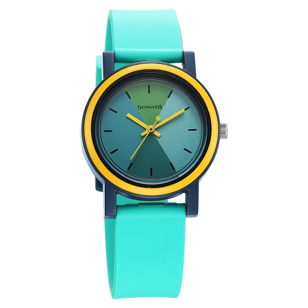 Sonata Splash Green Dial Women Watch with Plastic Strap-87038PP09W (B0BS3M3YQ8) Amazon Price History, Amazon Price Tracker