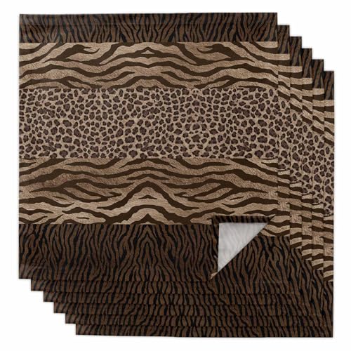 Servilletas de tela cuadradas marrones 20x20 pulg pack 6 miniatura 1
