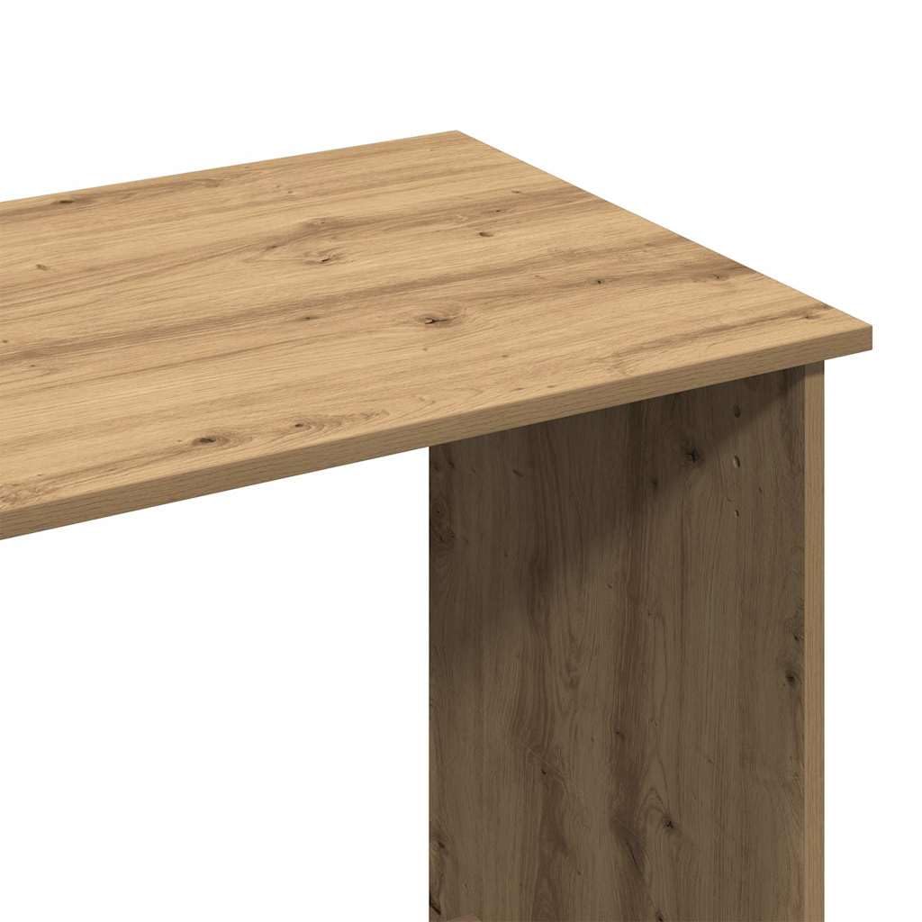 Escritorio de madera de roble Artisan, 102 x 50 x 75 cm, mesa de ordenador y mesa de oficina con amplia superficie de trabajo para oficina en casa, estudio, oficina y sala de estudio